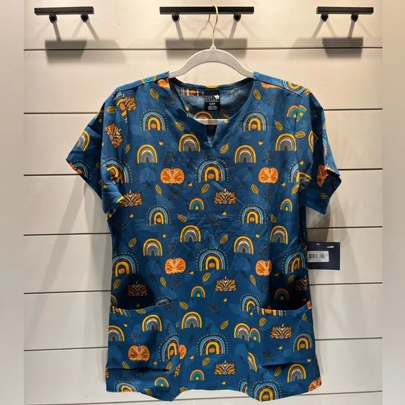 NWT fall scrub top - Picture 1 of 3